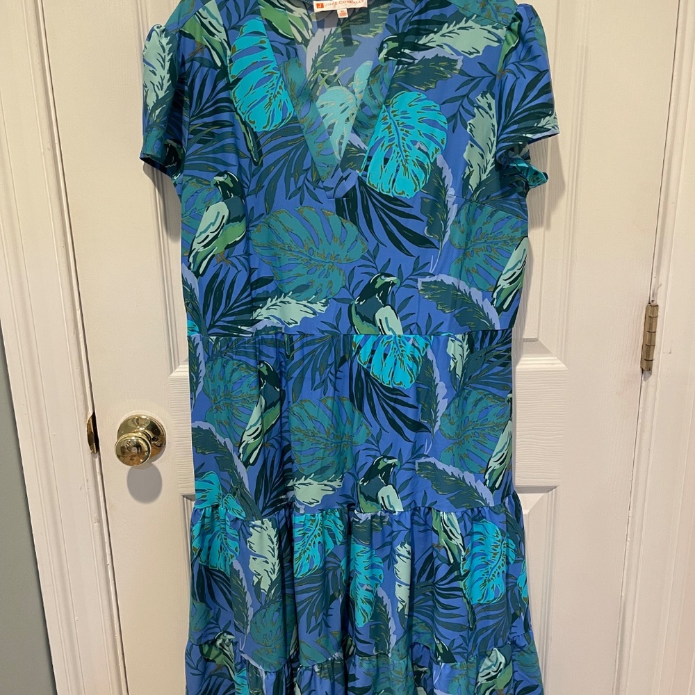 Jude Connally Paradise Parrot Print Jude Cloth Libby Tiered Dress - Picture 2 of 3